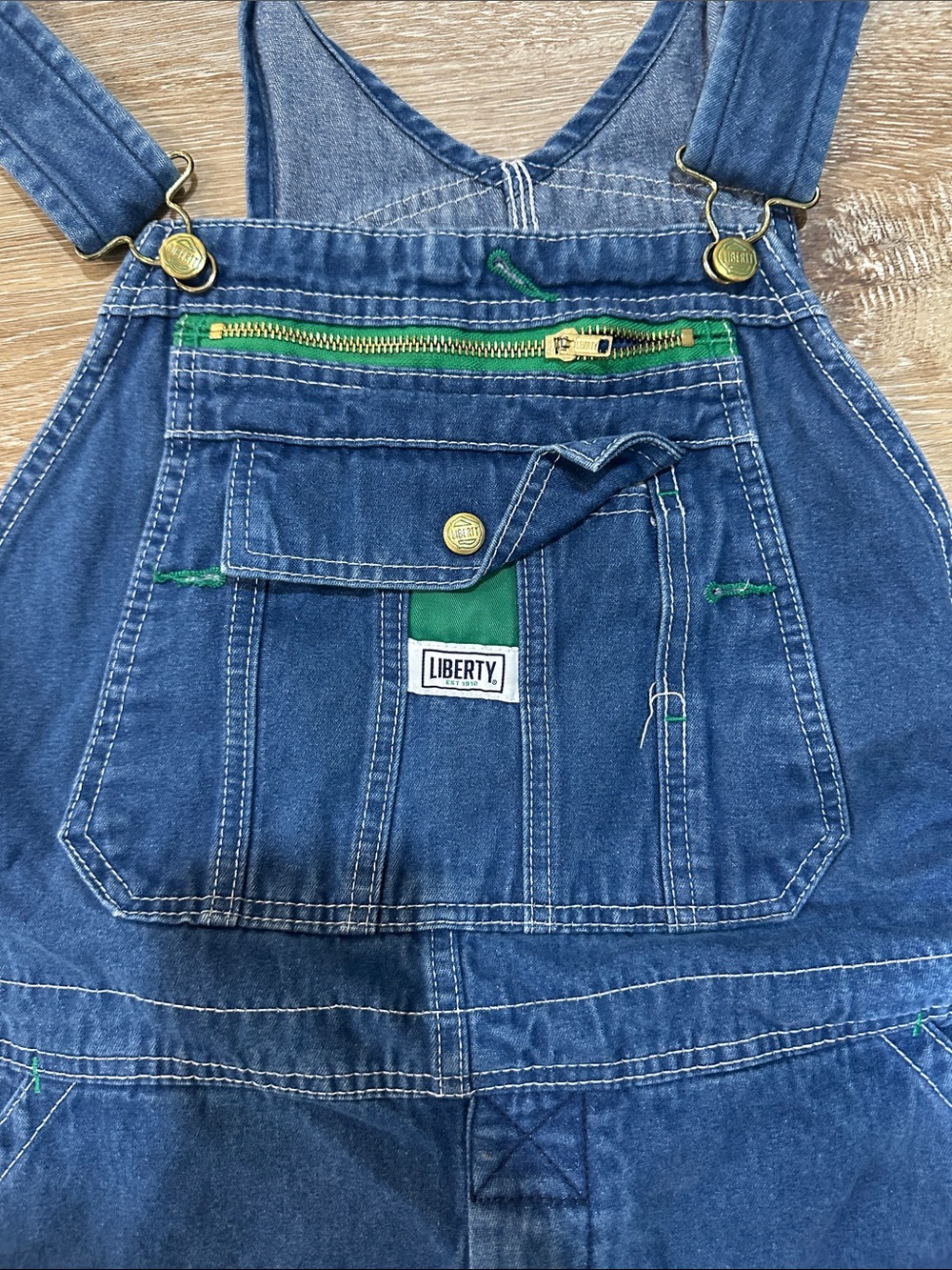 Liberty Dark Blue Denim Bib Overalls. Never worn - Picture 2 of 5